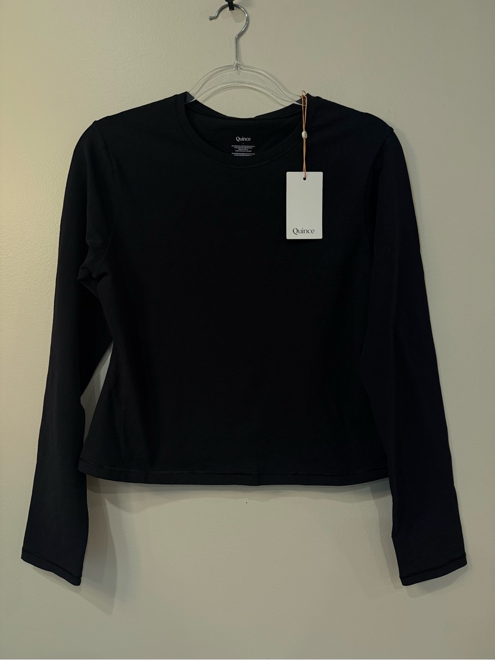 Quince Flowknit Breeze Long Sleeve Performance Top Black